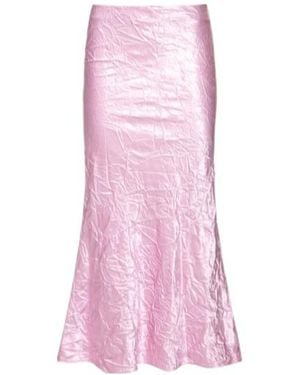 The Attico Pleated Horn Skirt - Pink