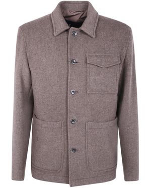 Herno Buttoned Field Jacket - Brown