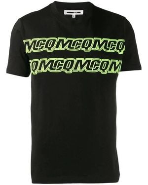 McQ Logo Embroidered T-Shirt - Black