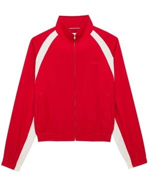 Saint Laurent Satin Teddy Jacket - Red