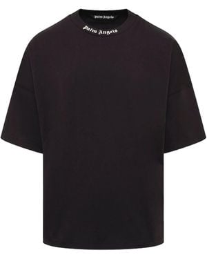 Palm Angels Oversized Logo T-Shirt - Black