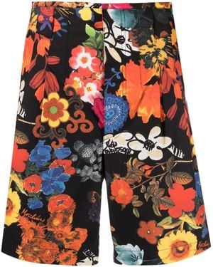 Moschino Floral-Printed Shorts - Orange
