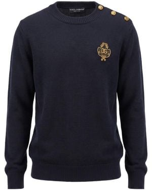 Dolce & Gabbana Smooth-Knit Pullover - Blue