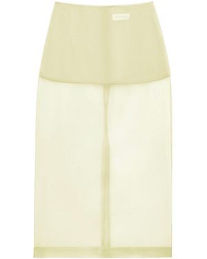 Frankie Shop Peri Sheer Midi Skirt - White