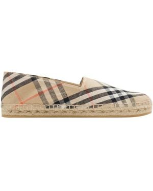 Burberry Check Mews Slip-On Espadrilles - Natural