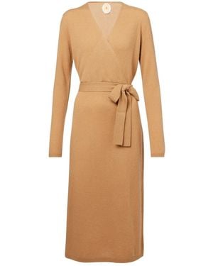 Jardin Des Orangers Wool And Cashmere Wrap Dress - Natural