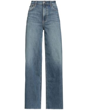 Rag & Bone Plain Color Wide-Leg Jeans - Blue
