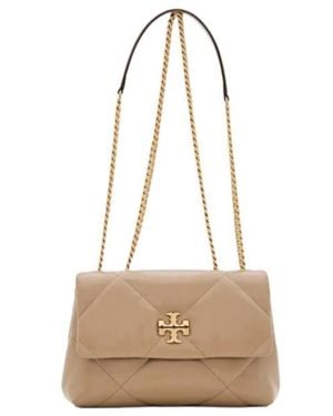 Tory Burch Small Kira Diamond Quilt Convertible Shoulder Bag - Natural