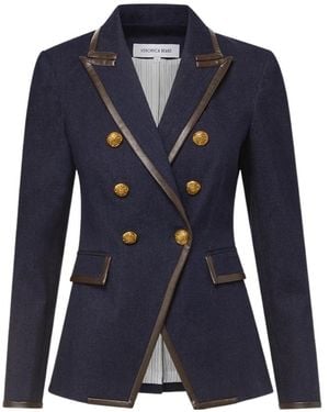 Veronica Beard Long-Sleeved Suit Coat - Blue