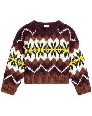 Celine Crewneck Jumper - Red