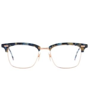 Thom Browne Eyewear Rectangular Glasses - White