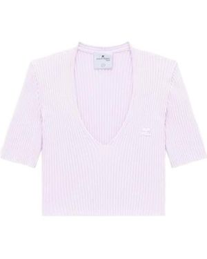 Courreges Short-Sleeved Sweater - White