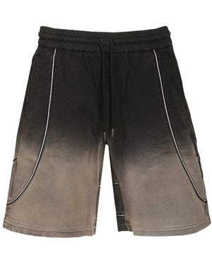 Off-White c/o Virgil Abloh Logo Embroidered Drawstring Shorts - Grey