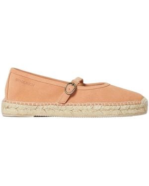Woolrich Buckled Flats - Natural