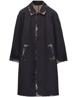 Prada Bonded Devore Cotton Coat - Blue