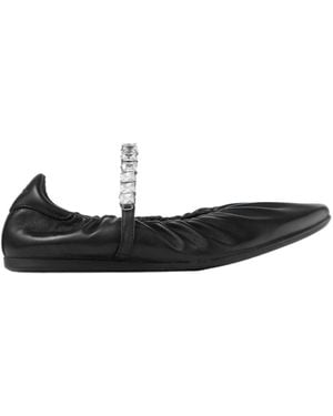 Jimmy Choo Round-Toe Ballet Flats - Black
