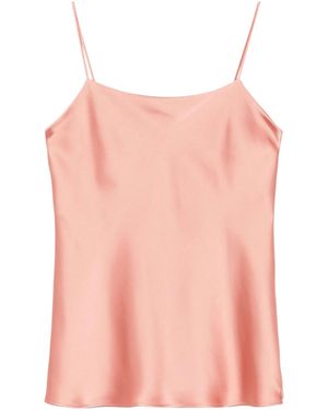Herno Spaghetti Straps Satin Tank Top - Pink