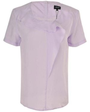 Armani Jeans Ruffled T-Shirt - Purple