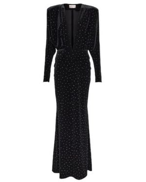 Alexandre Vauthier Crystal-Embellished Gown - Black