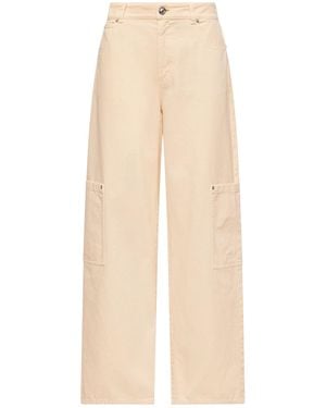 Moncler Canvas Cargo Trousers - Natural