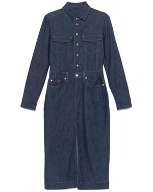 7 For All Mankind Denim Midi Dress - Blue