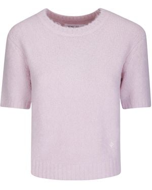 Samsøe & Samsøe Short-Sleeved Knit Top - Pink