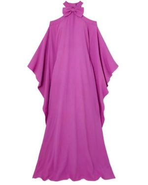 Oscar de la Renta Bowknot Dress - Purple