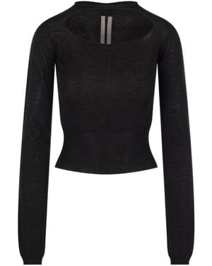 Rick Owens Cut Out Detailed Top - Black