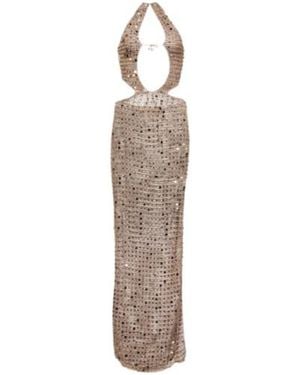 AYA MUSE Morel Cutout Sequined Maxi Dress - Multicolor