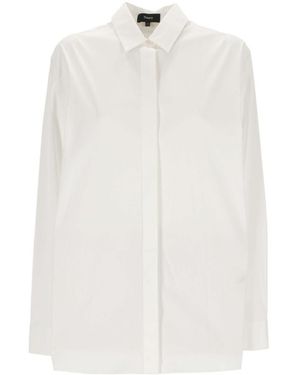 Theory Buttoned Oversize Shirt - White