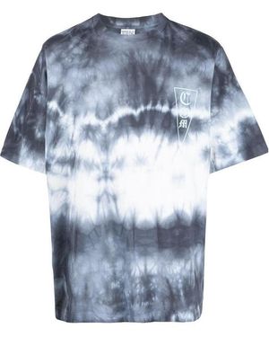 Marcelo Burlon County Of Milan Monogram Tie-Dye T-Shirt - Blue