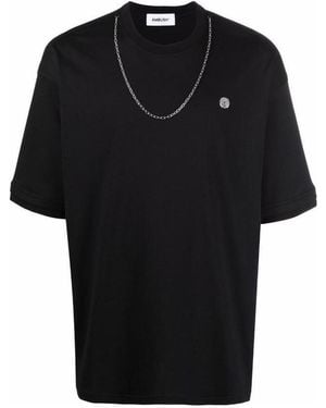 Ambush Chain Collar Detailed Crewneck T-Shirt - Black