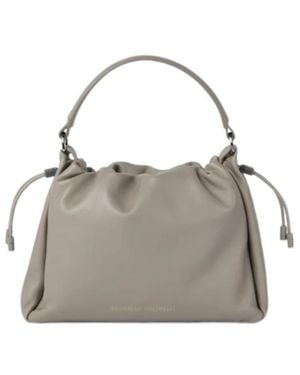 Brunello Cucinelli Embellished Soft Pouch Bag - Grey