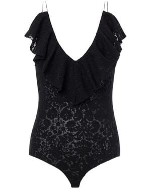 Philosophy Di Lorenzo Serafini Ruches Detailed Bodysuit - Black