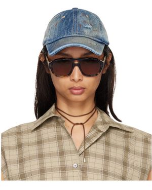 Acne Studios Denim Logo Cap - Blue