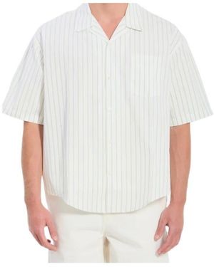 Ami Paris Ami Striped Boxy Shirt - White