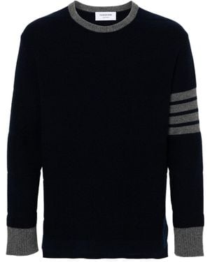 Thom Browne Bar Striped Crewneck Jumper - Blue