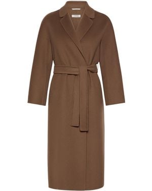 Max Mara Lace-Up Coat - Brown