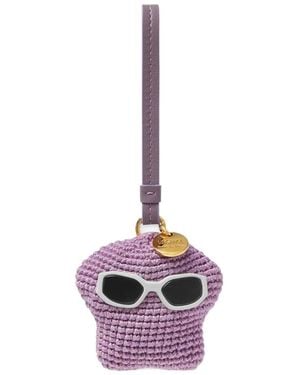 Versace Medusa Fluffy Crochet Bag Charm - Pink