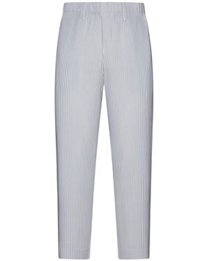 Issey Miyake Homme Plissé Pleated Trousers - Grey