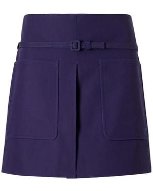 Courreges Pocket Belted Mini Skirt - Blue