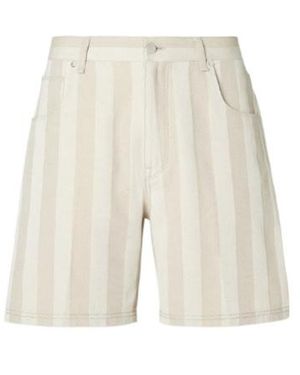 Fendi Striped Bermuda Shorts - White