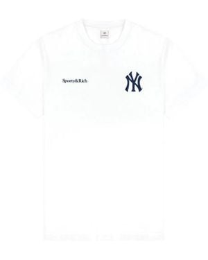 Sporty & Rich Yankees Serif T-Shirt - White