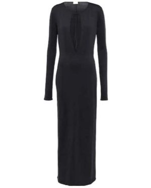 Magda Butrym Cutout Silk Maxi Dress - Black