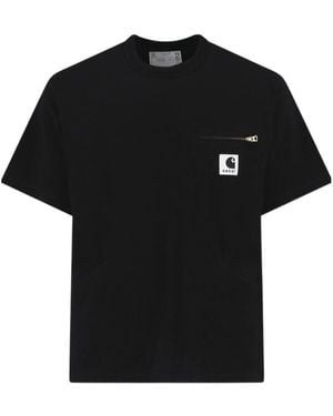 SACAI X CARHARTT WIP Jersey T-Shirt - Black