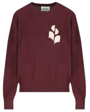 Isabel Marant Logo-Embroidered Balloon-Sleeve Jumper