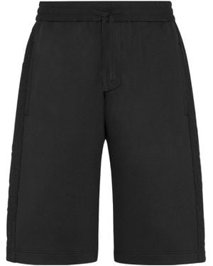 Dior Homme Logo Debossed Drawstring Shorts - Black