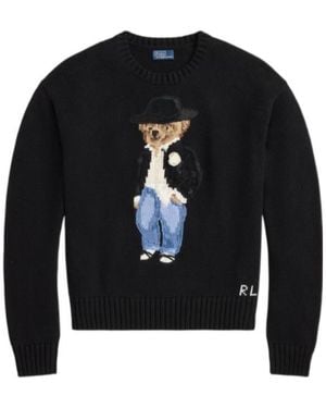 Polo Ralph Lauren Jumper With Polo Bear - Black