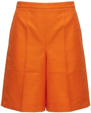 Gucci Gg Logo-Jacquard Shorts - Orange