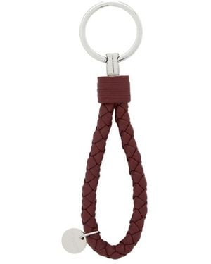 Bottega Veneta Intrecciato Key Ring - Red